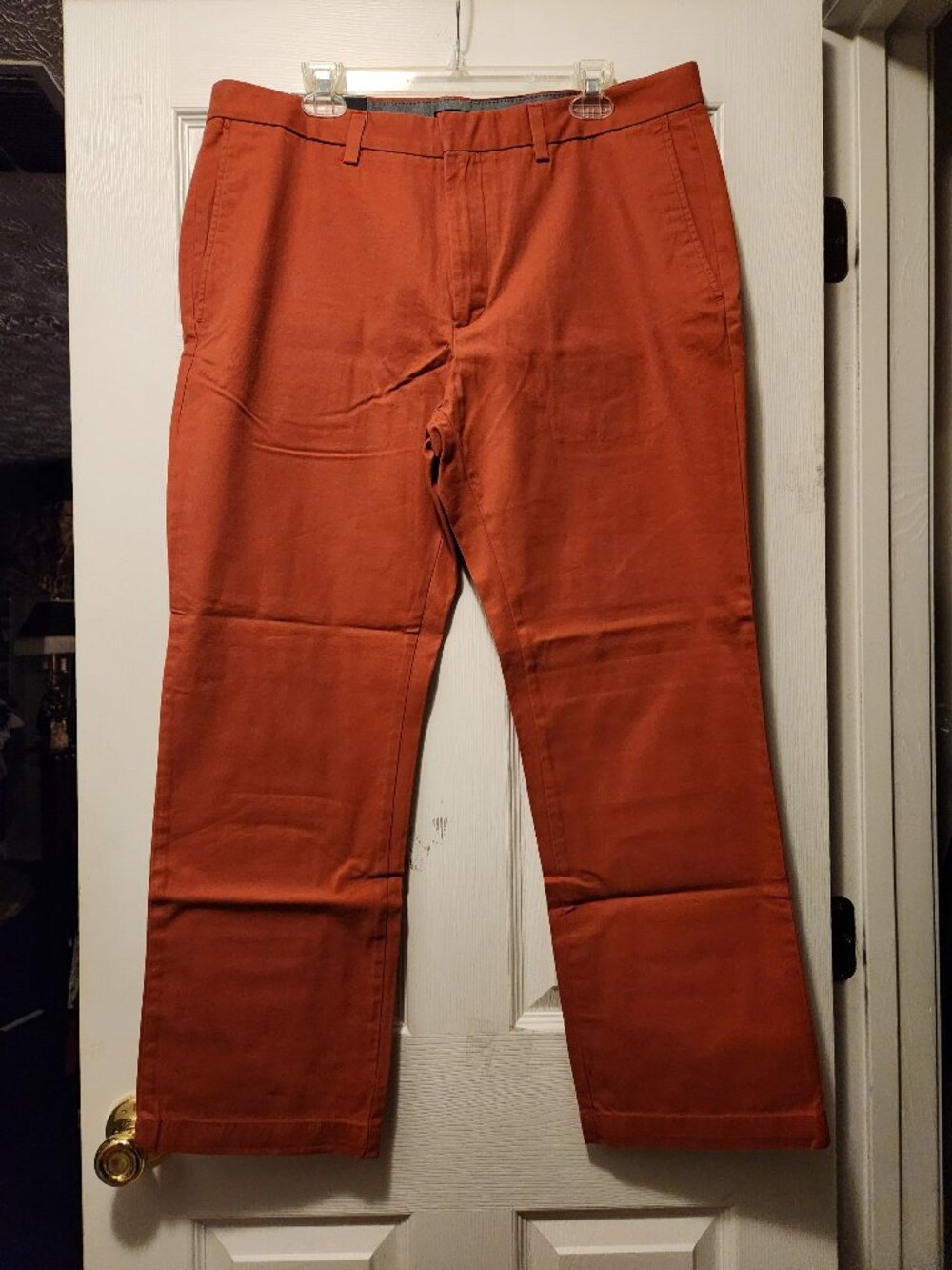 Banana republic men's new red 100%cotton Emerson chino casual pants size: 38/30